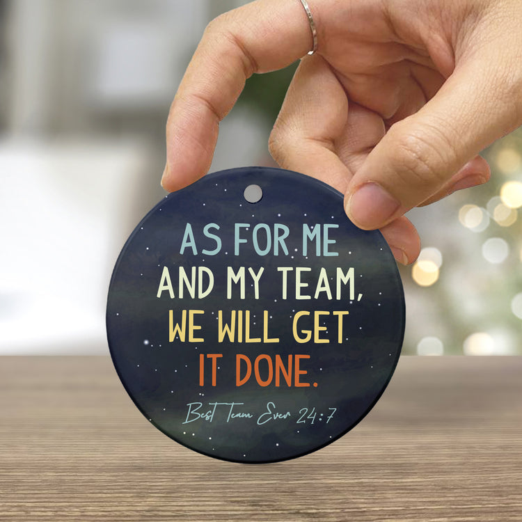Team Gifts for Employees, Christmas Ornaments - Christmas, Birthday, Cheer Gifts for Team, Appreciation, Thank You Gifts for Coworkers, Boss, Work Bestie - Christmas Decorations Ceramic Ornaments