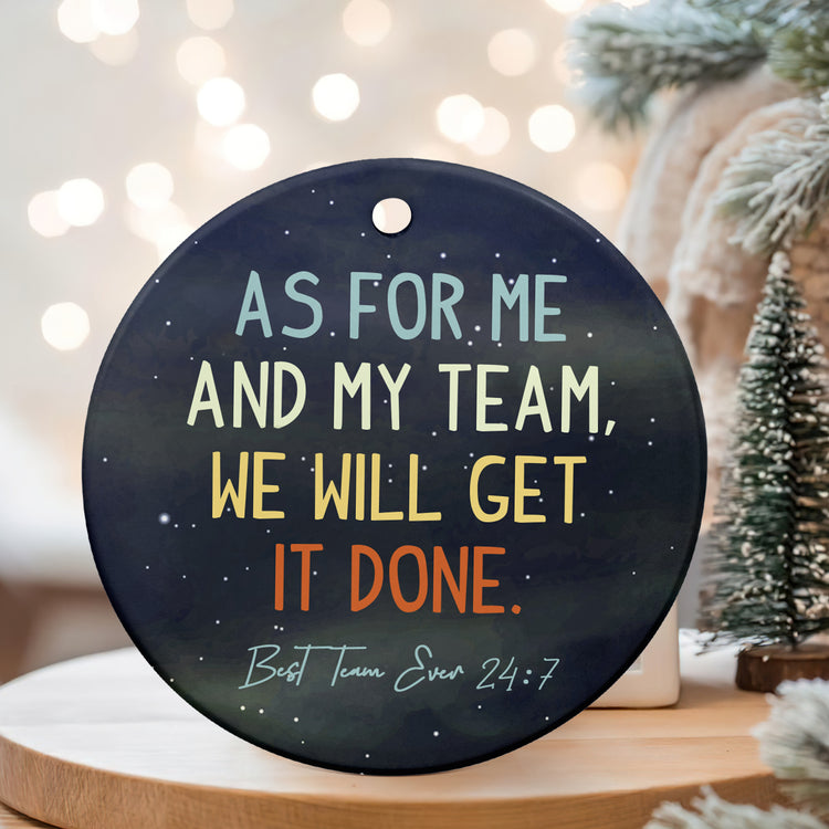 Team Gifts for Employees, Christmas Ornaments - Christmas, Birthday, Cheer Gifts for Team, Appreciation, Thank You Gifts for Coworkers, Boss, Work Bestie - Christmas Decorations Ceramic Ornaments