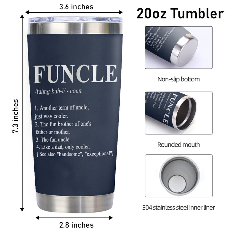 Father's Day Gifts For Uncle, Father, Uncle Tumbler Gift Ideas, Funny Uncle Birthday Gifts, Presents For Uncle, Daddy - 20 Oz Stainless Steel Tumbler