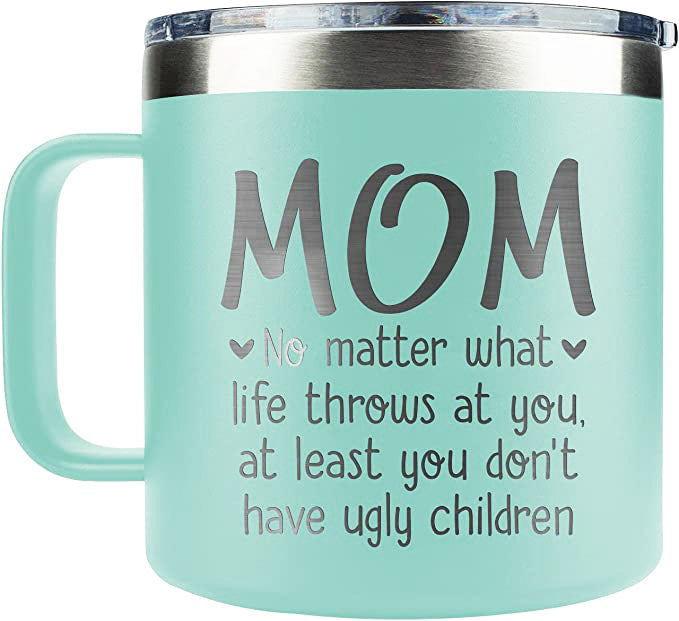 Gifts For Mom - 14oz Stainless Steel Vacuum Insulated Mug with Lid