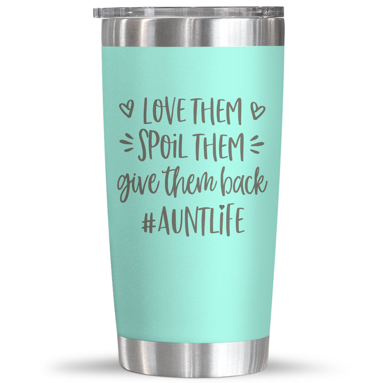 Funny Gifts For Aunt From Niece, Nephew, Sisters Gifts For Sister, Birthday, Thanksgiving, Christmas, Mothers Day Gifts For Aunt, Aunt To Be, New Aunt Gift For Women, 20 Oz Stainless Steel Tumbler