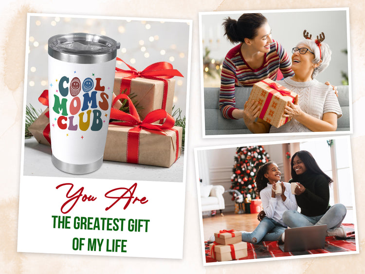 2023 Unique Christmas Gifts For Mom From Daughter Son - Cool Mom Clubs Tumbler, Birthday, Mothers Day Gifts For Mom, Mom Gifts Idea For Mom - First Mom, New Mom Gifts For Women - Mom 20 Oz Laser Engraved Tumbler