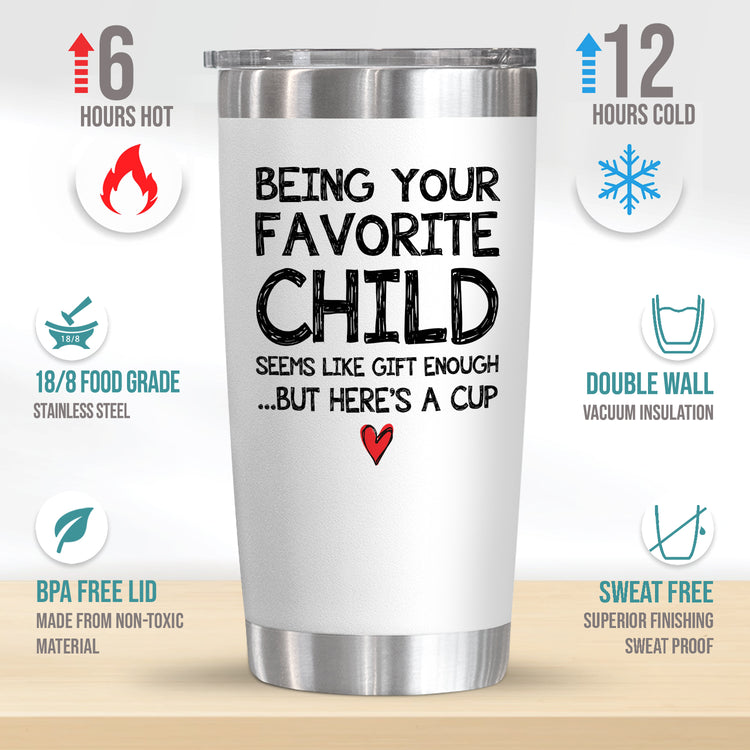 TEEZWONDER Father's Day Gifts For Dad, Mother's Day For Mom, Grandpa And Grandma Birthday Gifts From Grandchildren, New Father Gifts For Men, New Mom Gifts For Women, 20 Oz Stainless Steel Tumbler