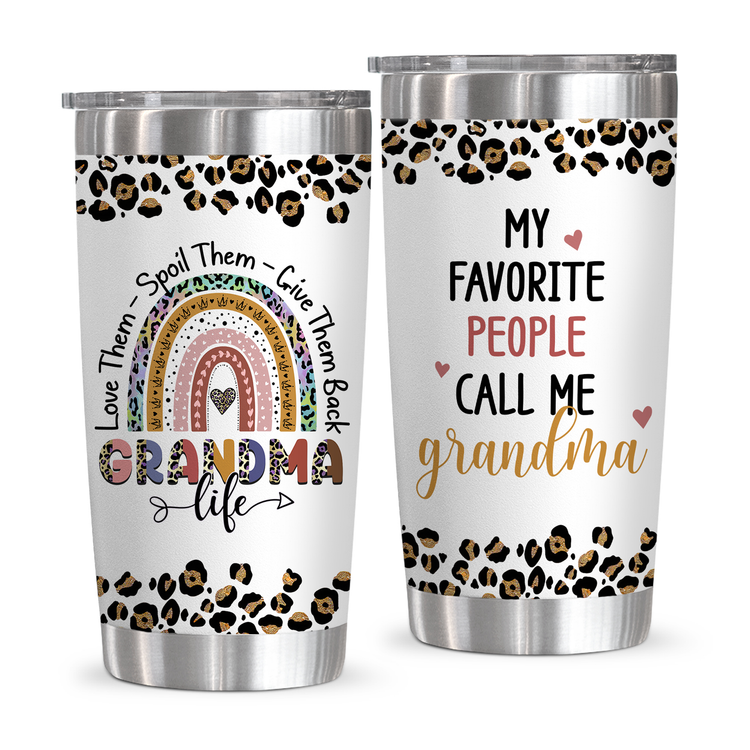 TEEZWONDER 20 Oz Stainless Steel Tumbler For Women Drinkware Flasks Gifts For Grandma, Birthday, Christmas, Mothers Day, Thanksgiving Gifts For Women, Nana, Grandma Gifts Idea, First-time New Grandma Gifts