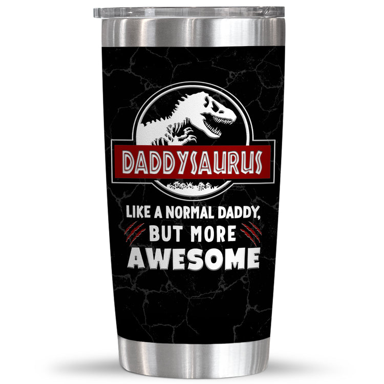 Gifts For Dad From Daughter, Son - Christmas, Thanksgiving, Father's Day, Birthday Gifts For Dad, New Dad, Dad To Be, First-time Dad Gifts From Wife - Daddysaurus 20oz Stainless Steel Tumbler For Men