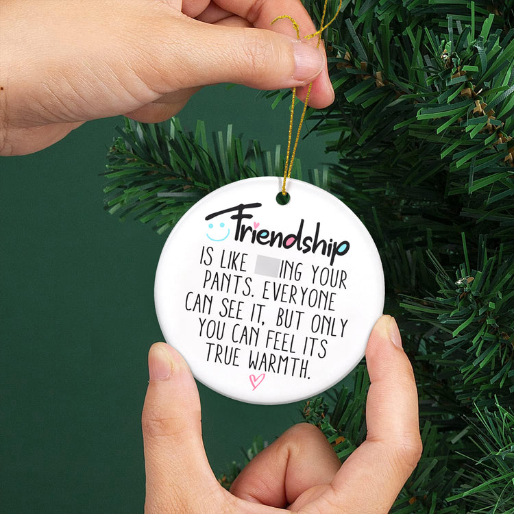 Funny Friendship Ceramic Ornament