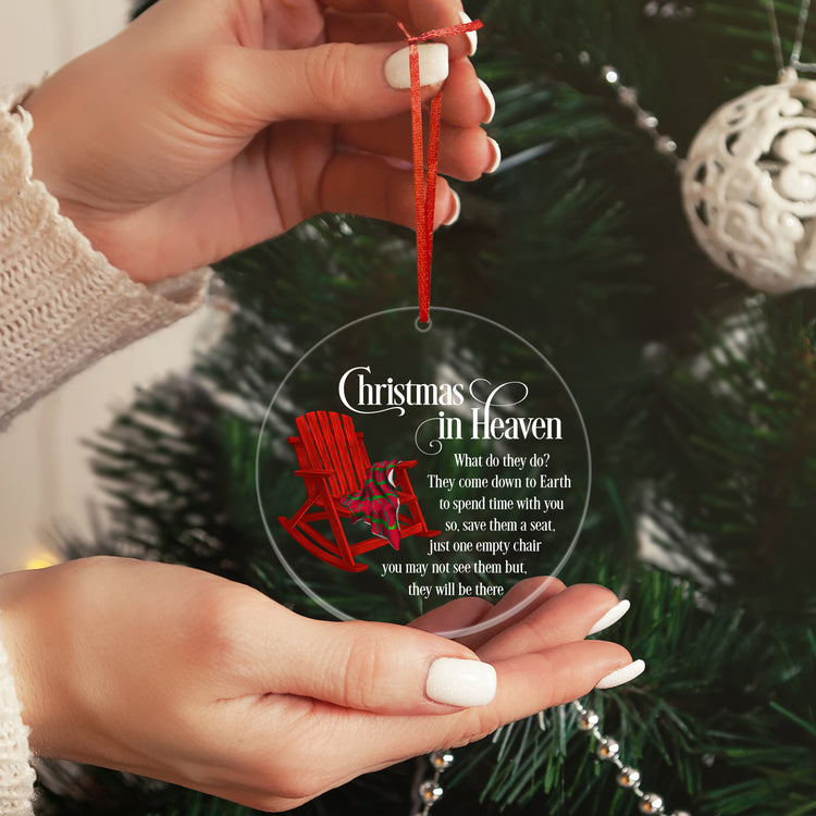 Sympathy Memorial Ornaments Gifts - Christmas Sympathy Gifts for Loss of Loved One, Dad, Mom, Son - Bereavement Gifts Ideas, Sympathy Memorial Ornament - Christmas Tree Decoration Acrylic Ornament