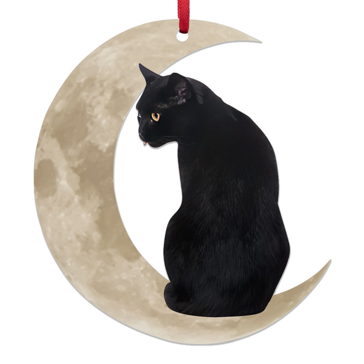 Cat Lover Ornaments, Christmas, Cat Lover Gifts for Women, Black Cat Decor - Christmas Tree Decorations, Cat Decorations Gift for Women - Christmas Tree Decoration Acrylic Ornament