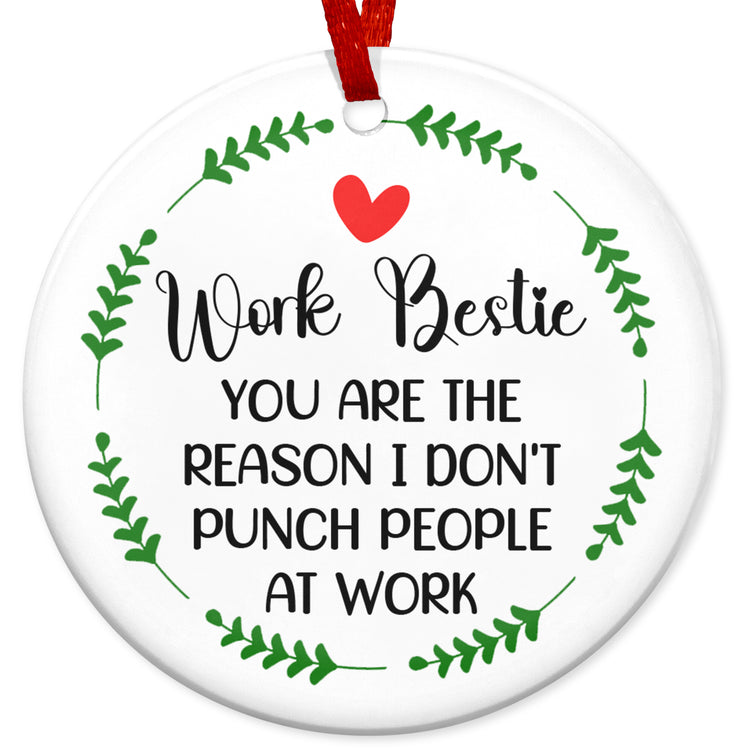 Coworkers Gifts for Friend, Women, Christmas Ornaments - Coworkers Christmas, Birthday Gifts for Friends, Colleagues, Work Bestie Friendship Gifts - Christmas Decorations Ceramic Ornaments Tree Smooth