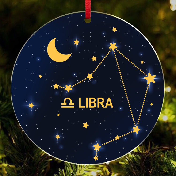 2023 Christmas Ornament, Gifts for Libra Zodiac, Birthday Gifts for Women - Christmas Decorations, Birthday Gifts Ideas, Horoscope Christmas Hanging Decor - Christmas Tree Decoration Indoor, Outdoor Yard, Acrylic Ornament