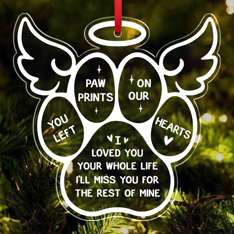 Pet Memorial Sympathy Gifts, Christmas Ornaments - Bereavement Gifts for The Loss of Pet, Remembrance Pet Christmas Decor Gifts - Christmas Tree Decoration Acrylic Ornament
