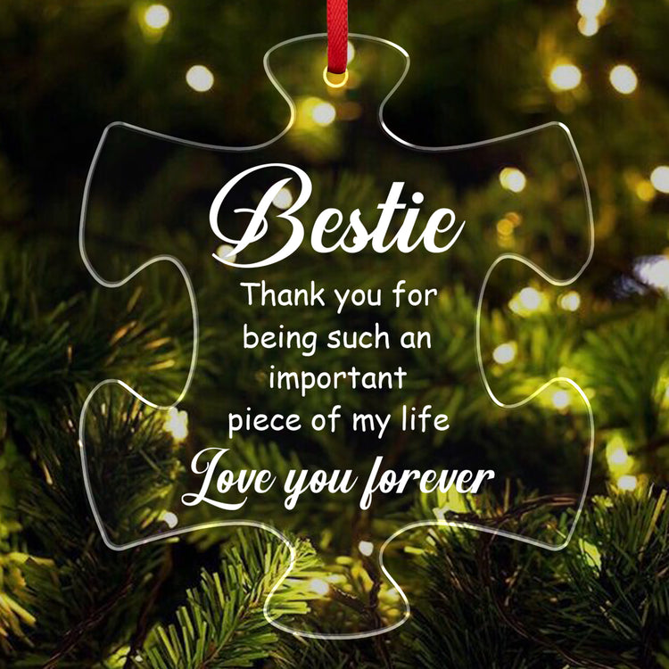 2023 Christmas Ornament, Gifts for Bestie - Christmas, Birthday Gifts, BFF, Bestie Friendship Gifts for Women Friends, Soul Sister Gifts for Women - Christmas Tree Decoration Indoor, Outdoor Yard, Acrylic Ornament