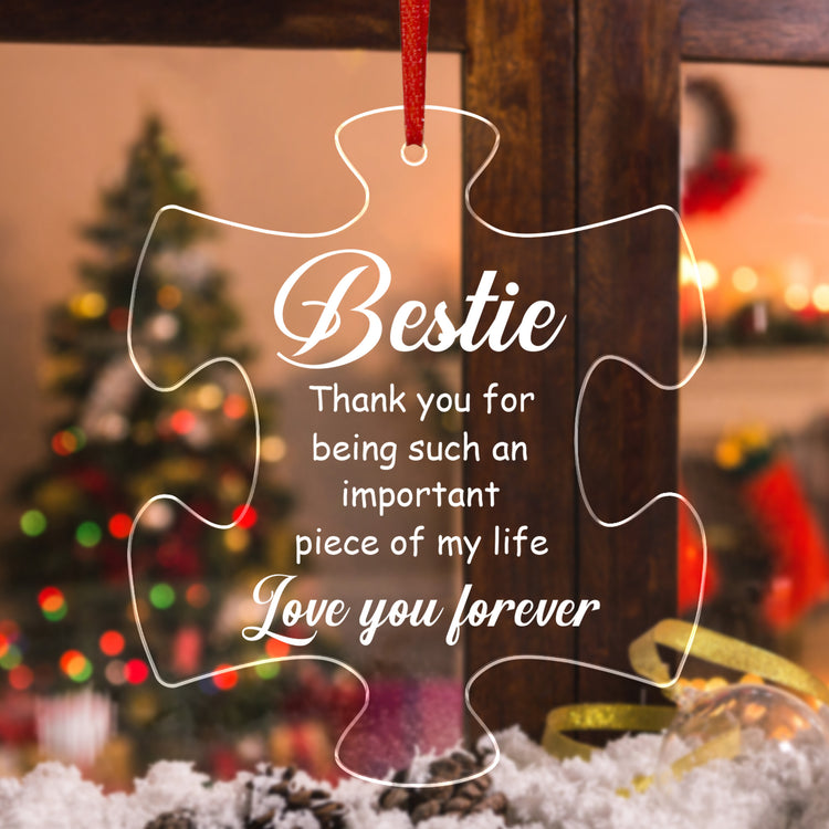 2023 Christmas Ornament, Gifts for Bestie - Christmas, Birthday Gifts, BFF, Bestie Friendship Gifts for Women Friends, Soul Sister Gifts for Women - Christmas Tree Decoration Indoor, Outdoor Yard, Acrylic Ornament