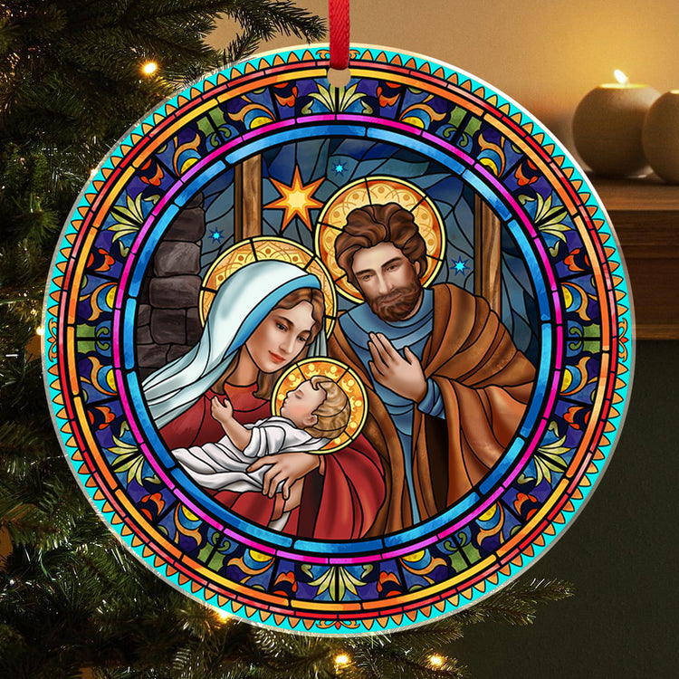 2023 Christmas Ornament, Christmas Tree Decoration Indoor, Outdoor Yard - Gifts for Christian, Catholic, Religious Gifts for Men, Christian Gifts for Women Faith, Christmas Christian Decor - Christmas Tree Decoration Acrylic Ornament