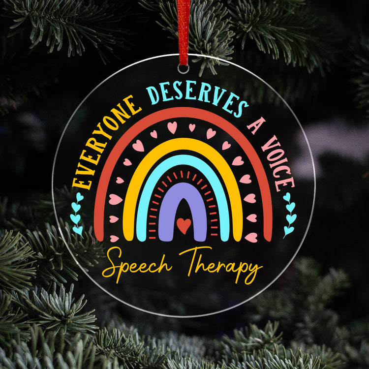 Speech Therapy Acrylic Ornament