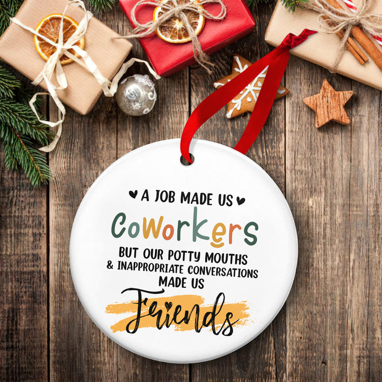 Coworkers Gifts for Women, Men, Friend, Christmas Ornaments - Christmas, Birthday Gifts for Friends, Coworkers, Colleagues, Employee, Work Bestie Gifts - Christmas Decorations Ceramic Ornaments