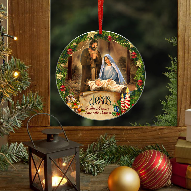 Christian Catholic Gifts, Christmas Ornaments - Christmas, Birthday, Religious Christian Gifts for Women Faith, Christmas Christian Decor - Christmas Tree Decoration Acrylic Ornament