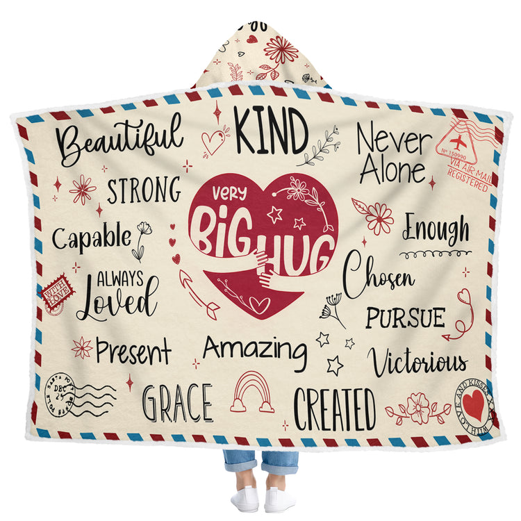 Inspirational Gifts for Women - Christmas, Valentines Day, Mothers Day, Teacher's Day, Birthday Gifts, Friend Gifts for Women, Mom, Wife Gift Ideas - Hooded Blankets 47x72 in
