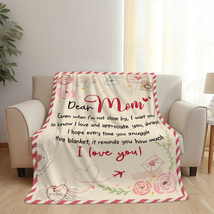 Mothers Day, Christmas, Birthday Gifts for Mom, Mama Gifts, Presents for Mom, Bonus Mom, Mother in Law, Stepmom Gifts - Fleece Throw Blankets 50x60 in
