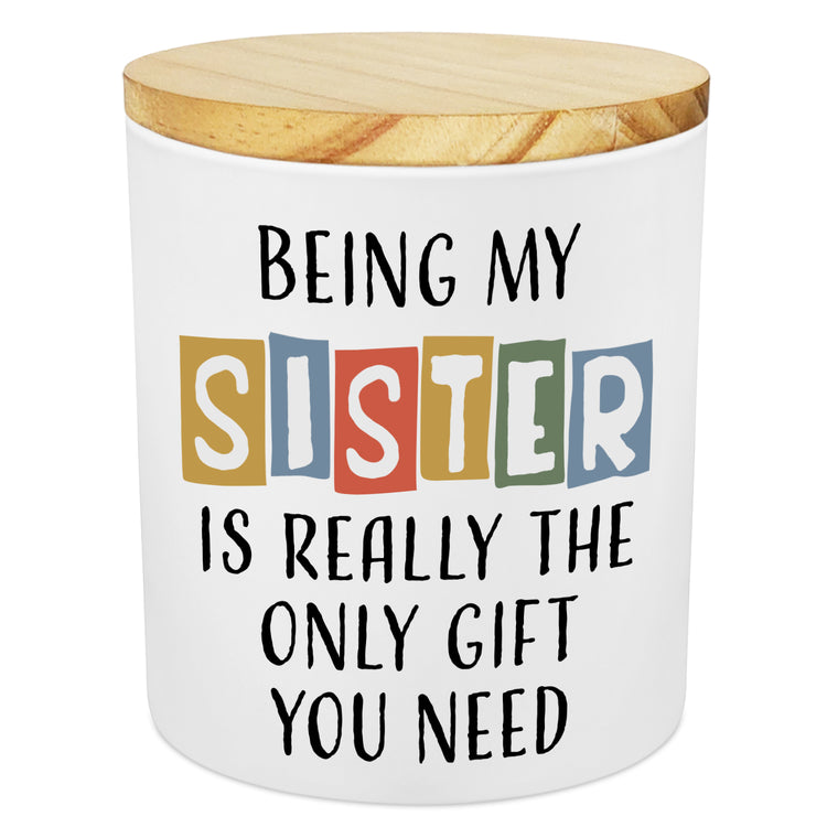 Funny Gift for Sister - Christmas, Birthday Gifts for Sister from Sister, Brother, Big Sister, Sister in Law, Soul Sister, Women - Vanilla Lavender Scented Candle 10oz
