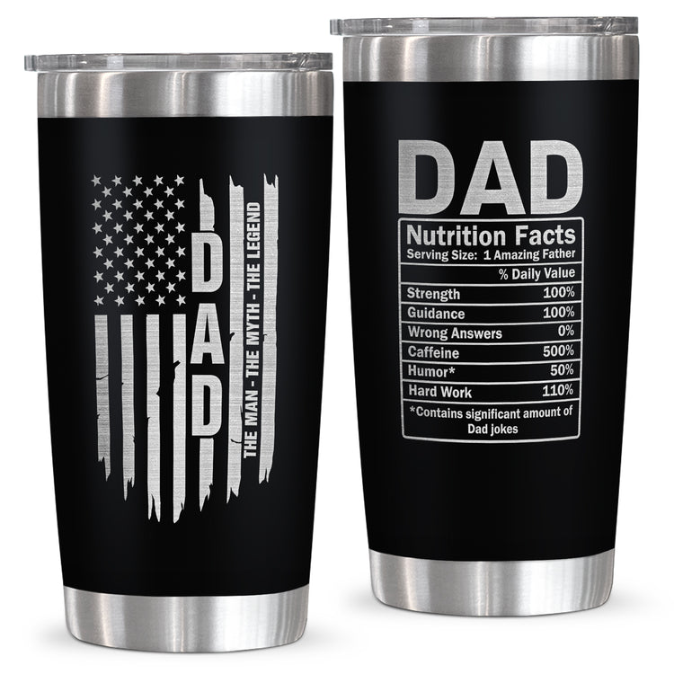 Father's Day, Christmas, Birthday Gifts For Dad, Bonus Dad, New Dad Gifts For Men, Husband Gifts From Wife - 20 Oz Stainless Steel Tumbler
