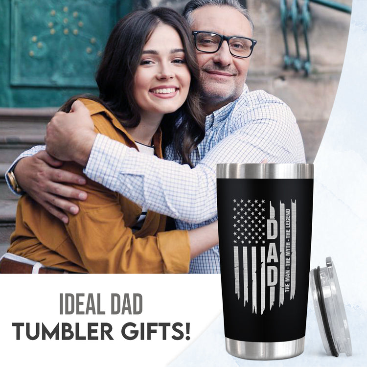 Father's Day, Christmas, Birthday Gifts For Dad, Bonus Dad, New Dad Gifts For Men, Husband Gifts From Wife - 20 Oz Stainless Steel Tumbler