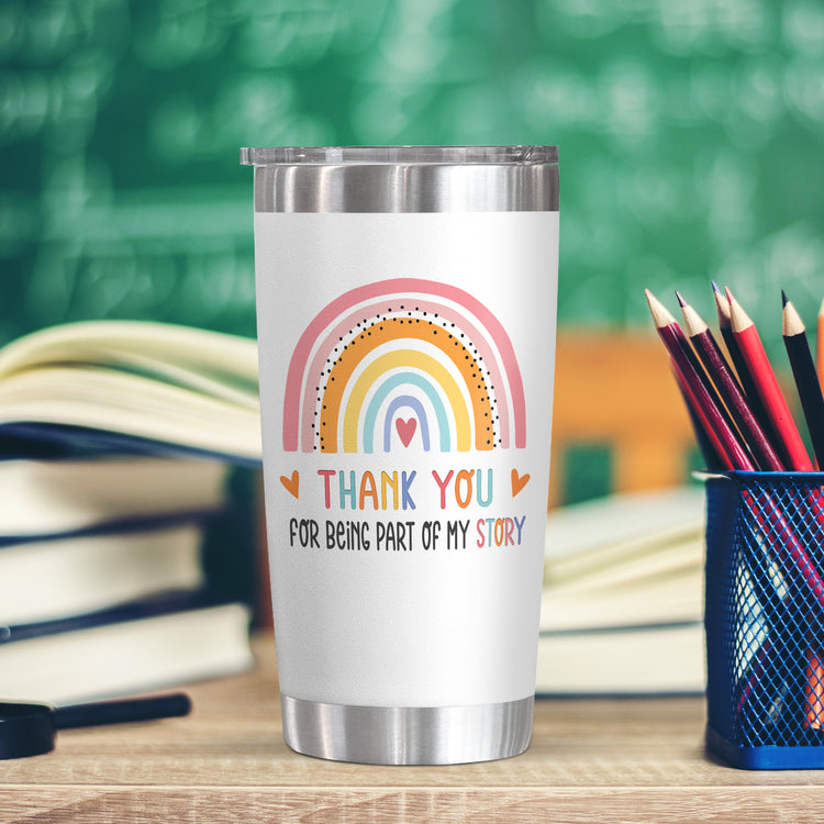 Teacher Appreciation Gifts - Teachers Day, Back To School, Graduation, Christmas, Birthday Gifts For Women, Thank You Gifts For Teacher, Coworkers, Friends - 20 Oz Stainless Steel Tumbler