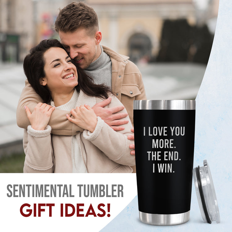 Valentines Day, Anniversary, Wedding, Christmas, Birthday Gifts For Him, Her, Boyfriend, Girlfriend, Husband And Wife, Couple Gifts - 20 Oz Stainless Steel Tumbler