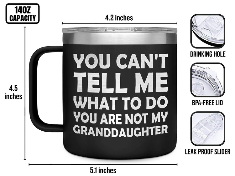 Gifts For Grandpa From Granddaughter, Grandchildren - Father's Day, Mothers Day, Christmas, Birthday, Grandfather, Grandmother Gift Ideas - 14oz Coffee Mug