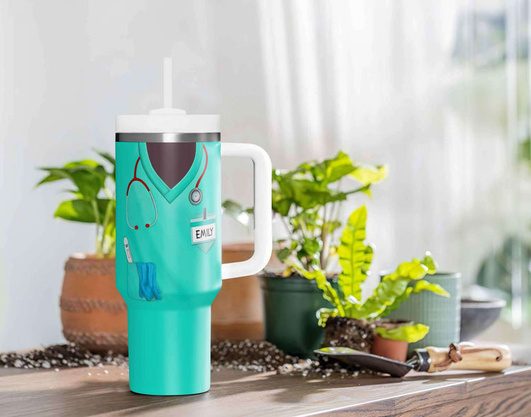 Personalized Nurse Tumbler, Not All Heroes Wear Capes Some Wear Stethoscopes 40oz Tumbler 5D Printed MLN1906TTH