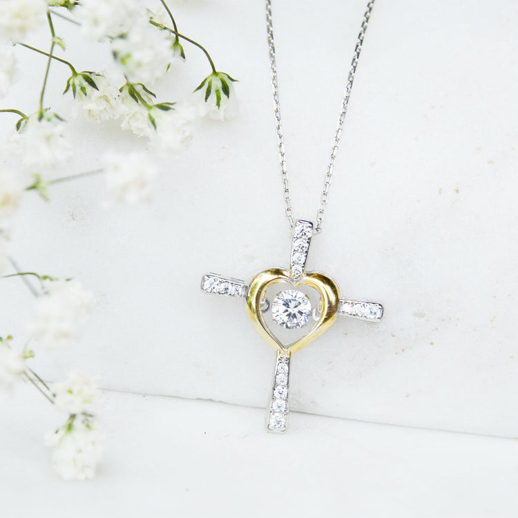 Chrisitian Gifts For Women Faith - Heart Cross Necklace With Message Card And Gift Box - Gifts For Mom, Her, Wife, Daughter
