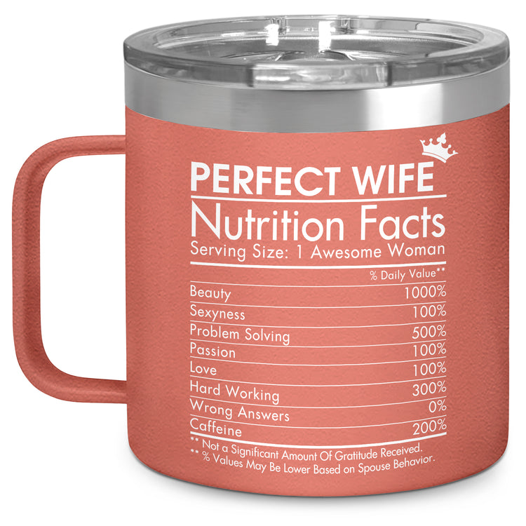 Gifts For Wife, Her - 14oz Stainless Steel Vacuum Insulated Mug with Lid
