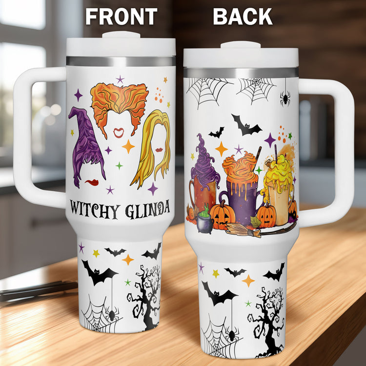 Halloween Witches Custom Name  40oz Tumbler 5D Printed, Three Witches I Smell Children