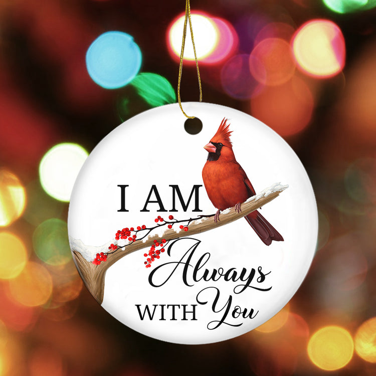 Cardinal Always With You Ceramic Ornament