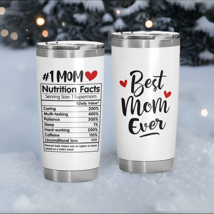#1 Mom - Mother's Day Gifts For Mom - 20 Oz Tumbler