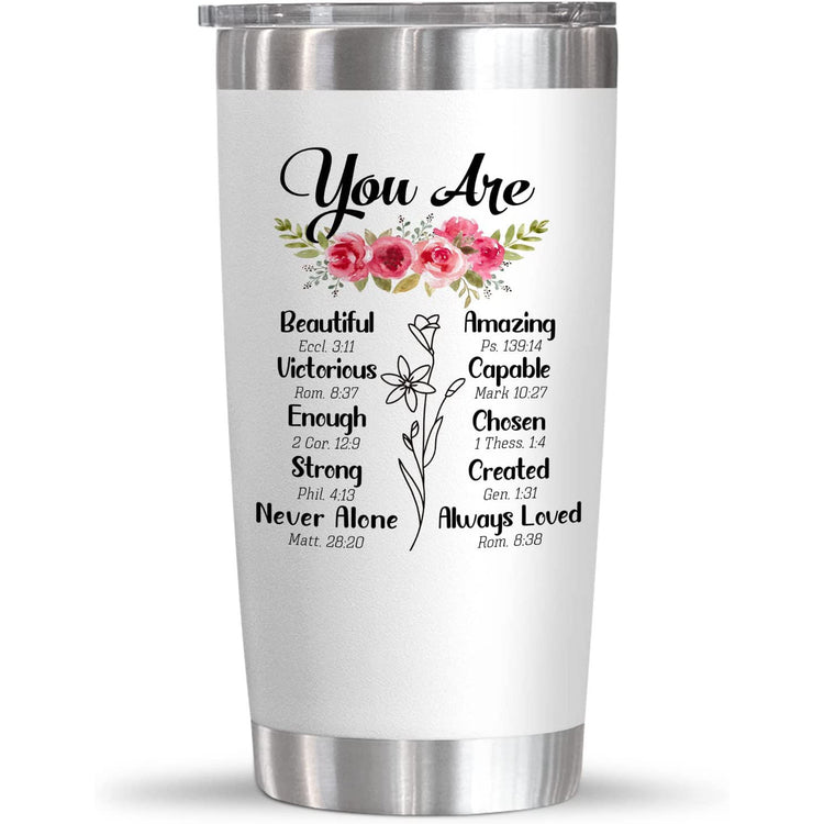 Christian Gifts For Women - Birthday, Christmas, Mothers Day Gifts For Women - Inspiration, Religious, Self Care, Thank You Gifts For Mom, Friend, Sister, Grandma - 20 Oz Stainless Steel Tumbler
