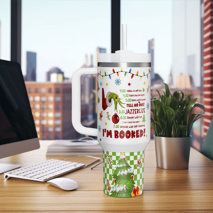 Christmas Movie Tumbler, My Day I'm Booked Merry Christmas Winter Tumbler 40oz Tumbler 5D Printed MLN1901LTH