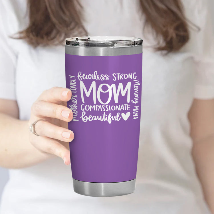 Mom Mama Mommy 20oz Tumbler Purple