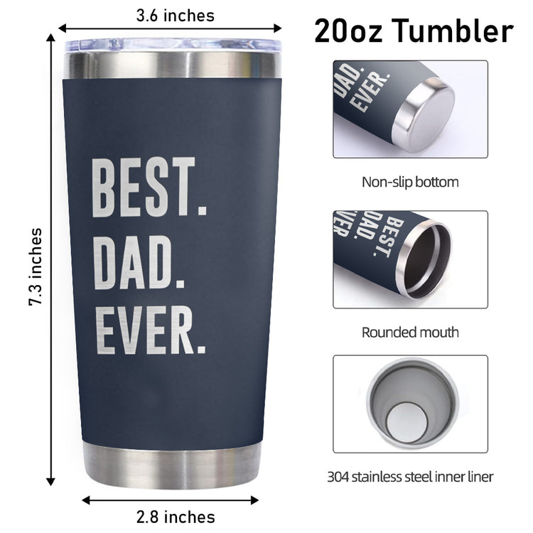 Christmas Gift Ideas for Dad From Daughter, Son, Wife, Birthday, Christmas, Father's Day Gifts For Dad, Grandpa, Papa, New Dad Gifts For Men | 20oz Stainless Steel Tumbler with Lid Double Wall Travel Mug
