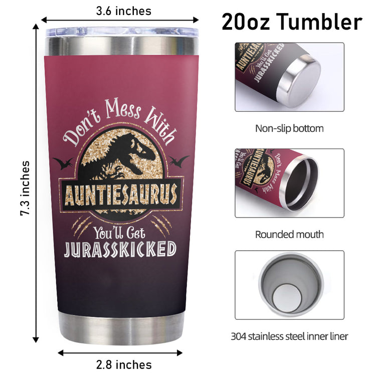 Funny Gifts For Aunt, Christmas, Birthday, Thanksgiving, Mothers Day Gifts For Sister, Aunt Gifts For Women, Auntie Gifts From Niece And Nephew, Aunt To Be, New Aunt Gift, 20oz Stainless Steel Tumbler