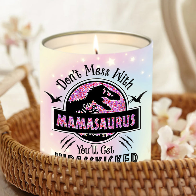 Mamasaurus Candle For Mom Lavender Vanilla 10oz Tin Candle