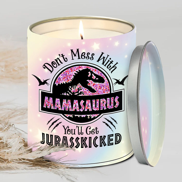 Mamasaurus Candle For Mom Lavender Vanilla 10oz Tin Candle